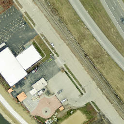 Cedar Rapids Beach Volleyball Court #8 — aerial view