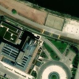 Sand Volleyball Court — aerial view