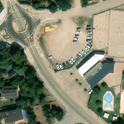 Sand Volleyball Court — aerial view