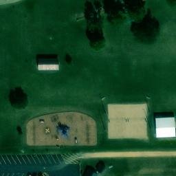 Sand Volleyball Court in Milledgeville, IL — aerial view