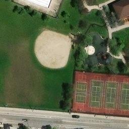 JEFFERSON (THOMAS) MEML. Volleyball Courts — aerial view