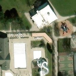 Harwood Heights Beach Volleyball Court — aerial view
