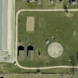 Cedar Rapids Beach Volleyball Court #4 — aerial view