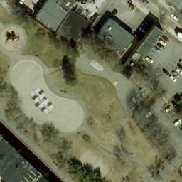 Sand Volleyball Court in Attleboro, MA — aerial view