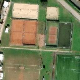 Sand Volleyball Court — aerial view