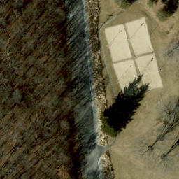 St. Charles Beach Volleyball Court #5 — aerial view