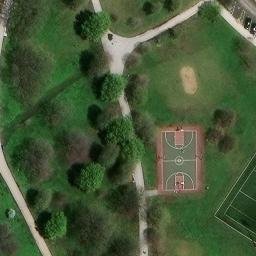 Lincoln Park Beach Volleyball Court #82 — aerial view