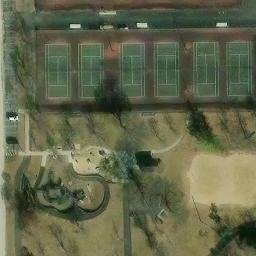 Elmhurst Beach Volleyball Court #2 — aerial view
