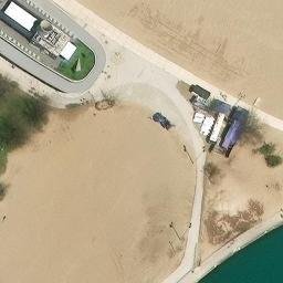 Lincoln Park Beach Volleyball Court #12 — aerial view