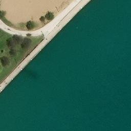 Lincoln Park Beach Volleyball Court #1 — aerial view