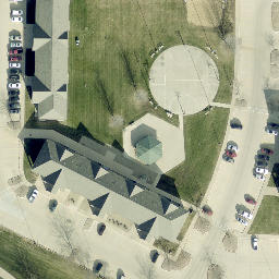 Cedar Rapids Beach Volleyball Court #1 — aerial view
