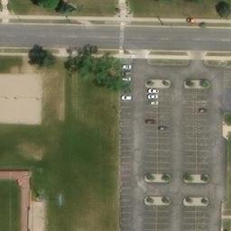 Sand Volleyball Court — aerial view