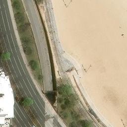 Oak Street Beach Vollyball — aerial view