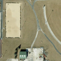 Sand Volleyball Court in St. Charles, IL — aerial view