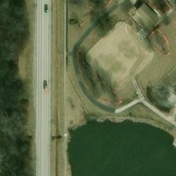 Sand Volleyball Court in Winfield, IL — aerial view