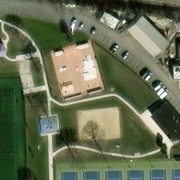 Forest Park Beach Volleyball Court #1 — aerial view