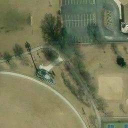 Sand Volleyball Court in Westchester, IL — aerial view