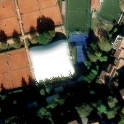 Sand Volleyball Court — aerial view