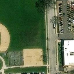 La Grange Park Beach Volleyball Court — aerial view