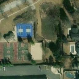 Westmont Beach Volleyball Court #4 — aerial view