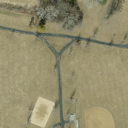Sand Volleyball Court in Aurora, IL — aerial view