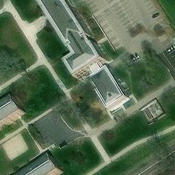 Sand Volleyball Court in Mansfield, CT — aerial view