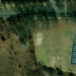Bishop's Corner Beach Volleyball Court #4 — aerial view