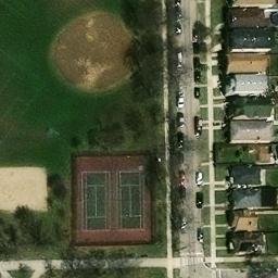 PASTEUR (LOUIS) Volleyball Courts — aerial view