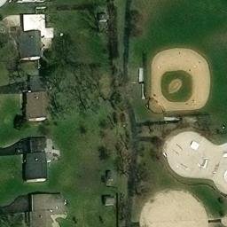 Countryside Beach Volleyball Court — aerial view