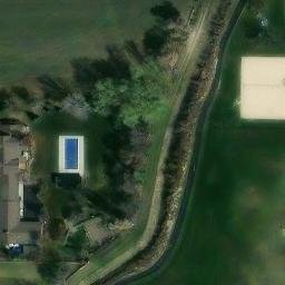 Sand Volleyball Court in North Logan, UT — aerial view