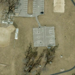 Aurora Beach Volleyball Court #14 — aerial view