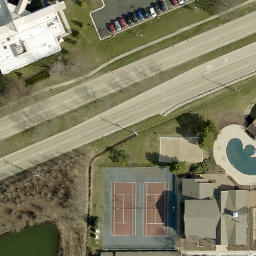 Aurora Beach Volleyball Court #13 — aerial view
