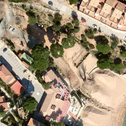 Sand Volleyball Court — aerial view
