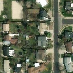Sand Volleyball Court in Logan, UT — aerial view