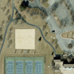 Aurora Beach Volleyball Court #12 — aerial view