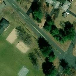 Burlington Beach Volleyball Court #1 — aerial view