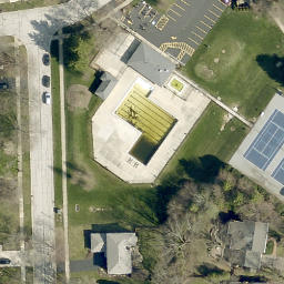 Naperville Beach Volleyball Court #4 — aerial view