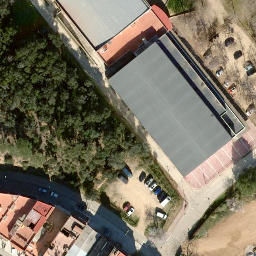 Pavelló municipal d' esport de Tossa de Mar — aerial view