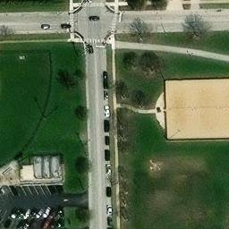 Oak Lawn Beach Volleyball Court #3 — aerial view