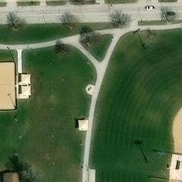 Oak Lawn Beach Volleyball Court #4 — aerial view