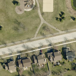 Sand Volleyball Court in Aurora, IL — aerial view