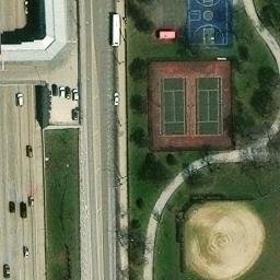 ABBOTT (ROBERT) Volleyball Courts — aerial view