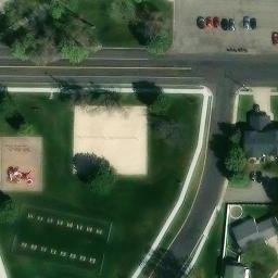 Logan Beach Volleyball Court #3 — aerial view