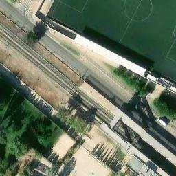 Sand Volleyball Court — aerial view