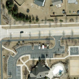 Yorkville Beach Volleyball Court #3 — aerial view