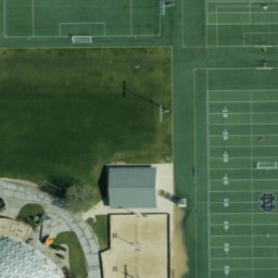 Notre Dame Beach Volleyball Court #8 — aerial view