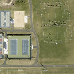 Naperville Beach Volleyball Court #3 — aerial view