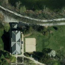 Notre Dame Beach Volleyball Court #2 — aerial view