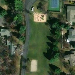 Providence Beach Volleyball Court #1 — aerial view