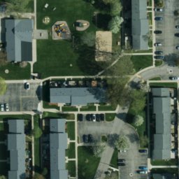 Mishawaka Beach Volleyball Court #1 — aerial view